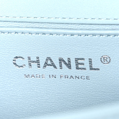 Chanel Lambskin Chevron Quilted Medium Boy Flap Light Blue 6 of 11