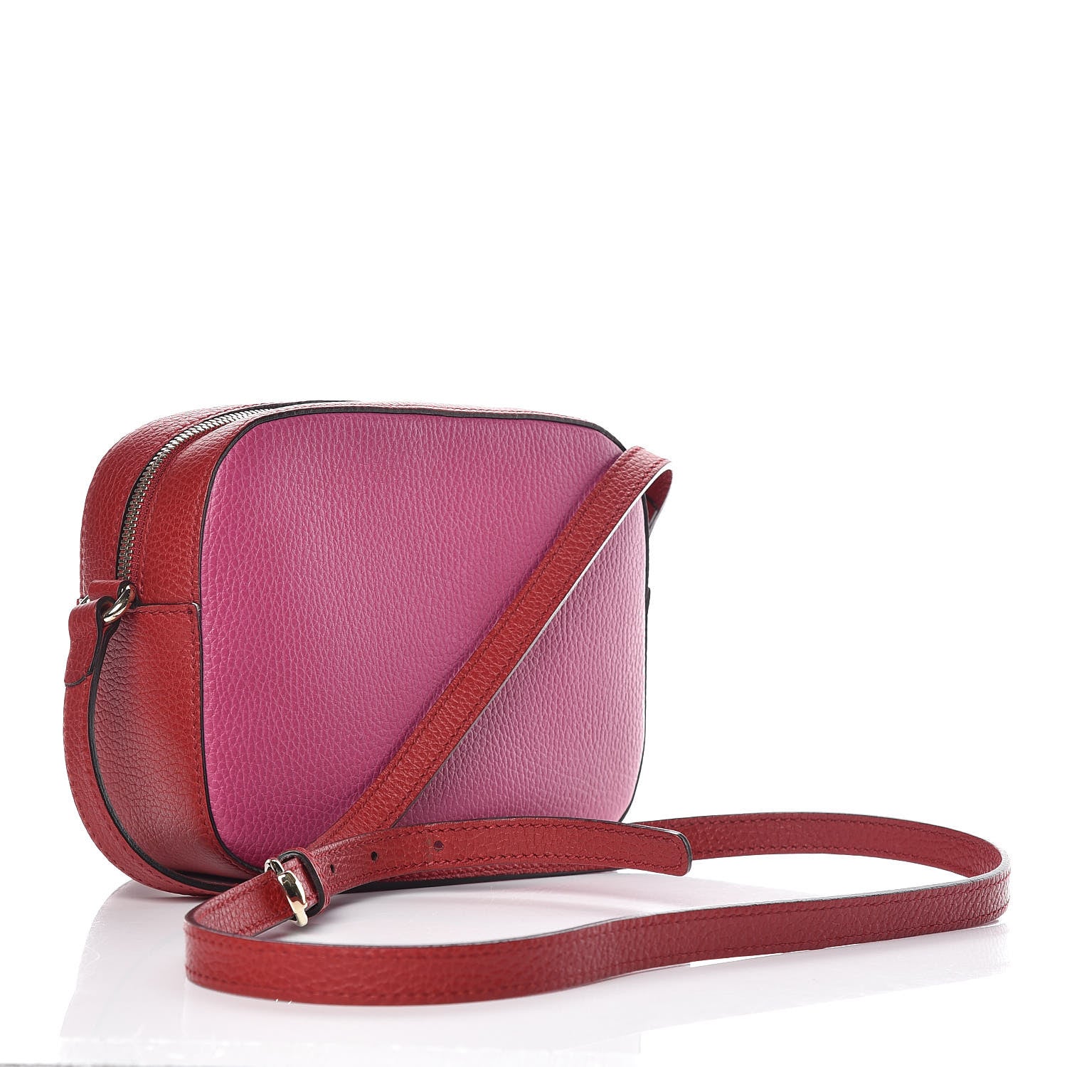 Gucci Dollar Calfskin Bi-Color Small Soho Disco Bag New Rosette Hibiscus Red 3 of 20