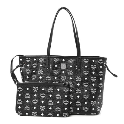 MCM Visetos Medium Project Reversible Shopper Tote Black 1 of 14