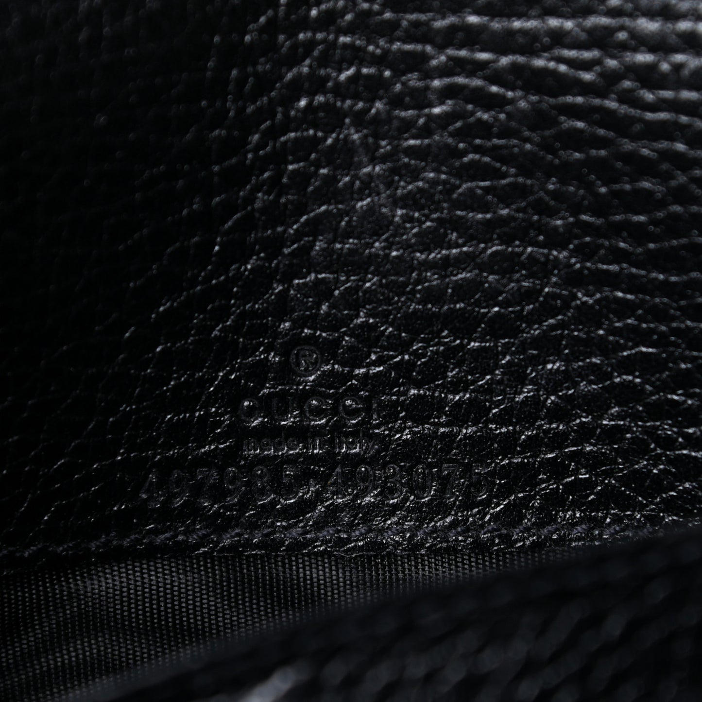 Calfskin Mini GG Marmont Chain Wallet Black