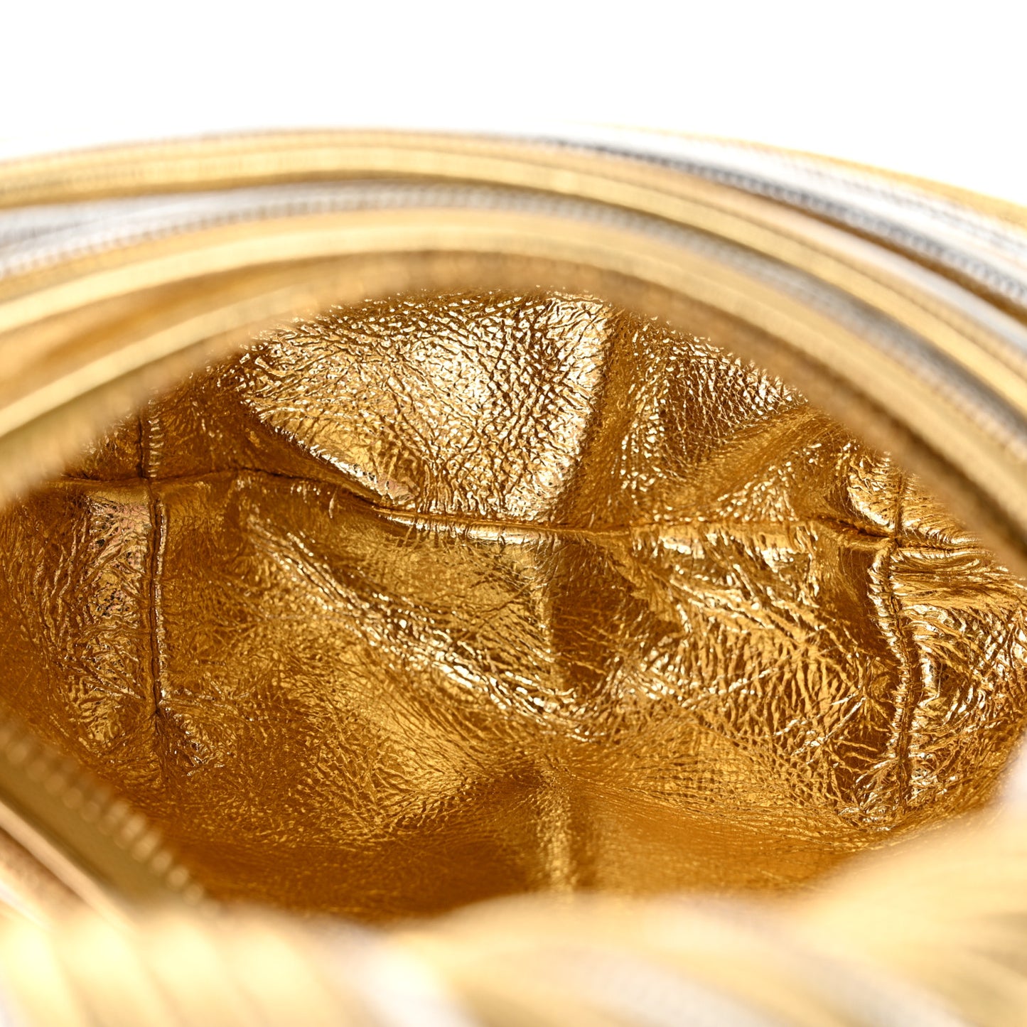 Tubular Laminated Lambskin Mini Jodie Gold Silver