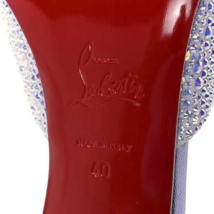 Christian Louboutin Suede Crystal Strass Me Dolly 100 Sandals 40 Lilac 7 of 9
