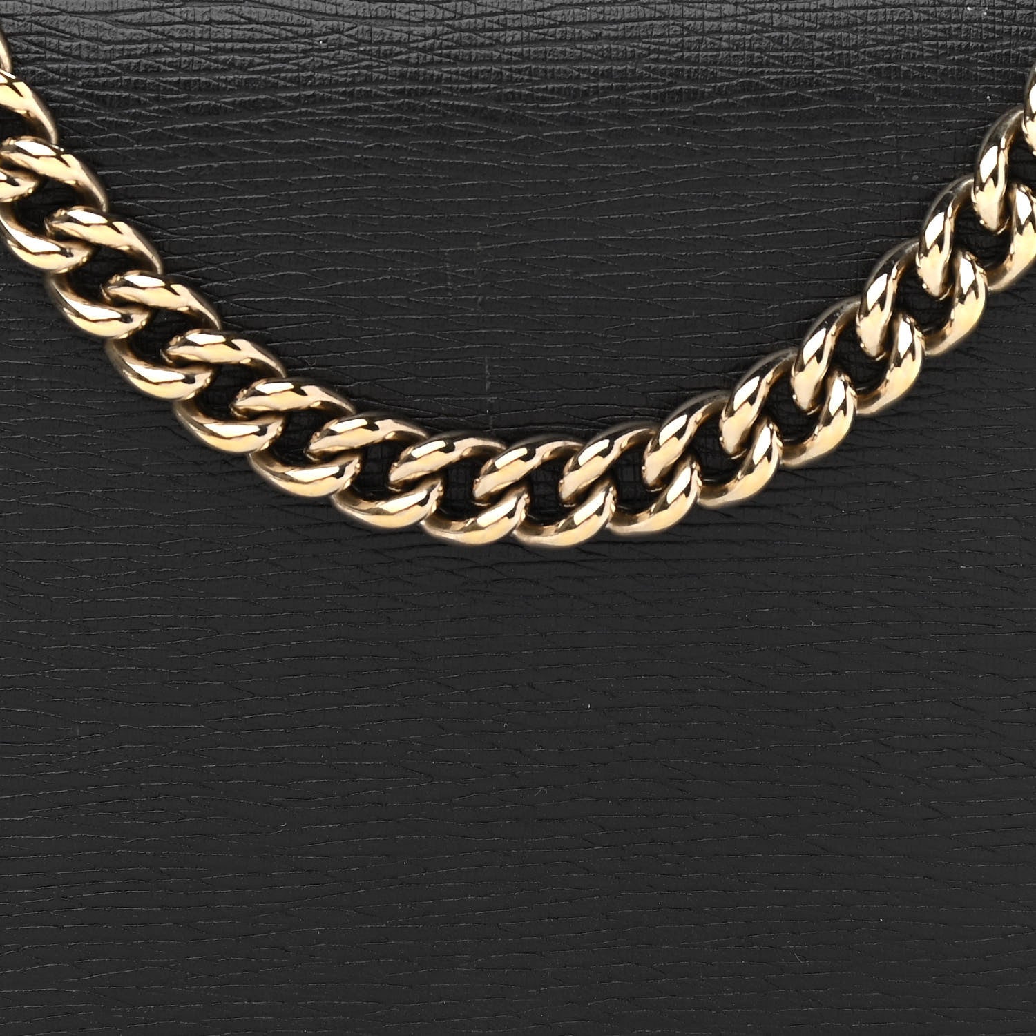 Gucci Textured Calfskin Medium Betty Chain Wallet Black 6 of 9