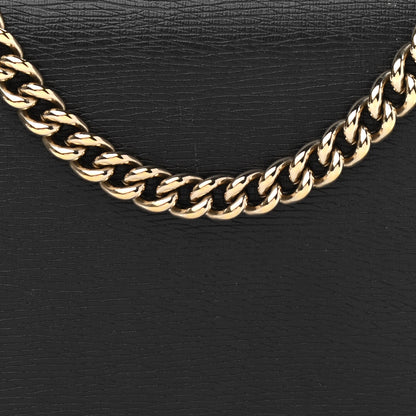 Gucci Textured Calfskin Medium Betty Chain Wallet Black 6 of 9