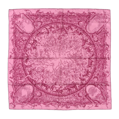 Hermes Silk Jardins Des Metamorphoses Scarf Pink 1 of 10