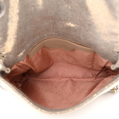 Stella McCartney Metallic Shaggy Deer Mini Falabella Fold Over Tote Gold 5 of 11