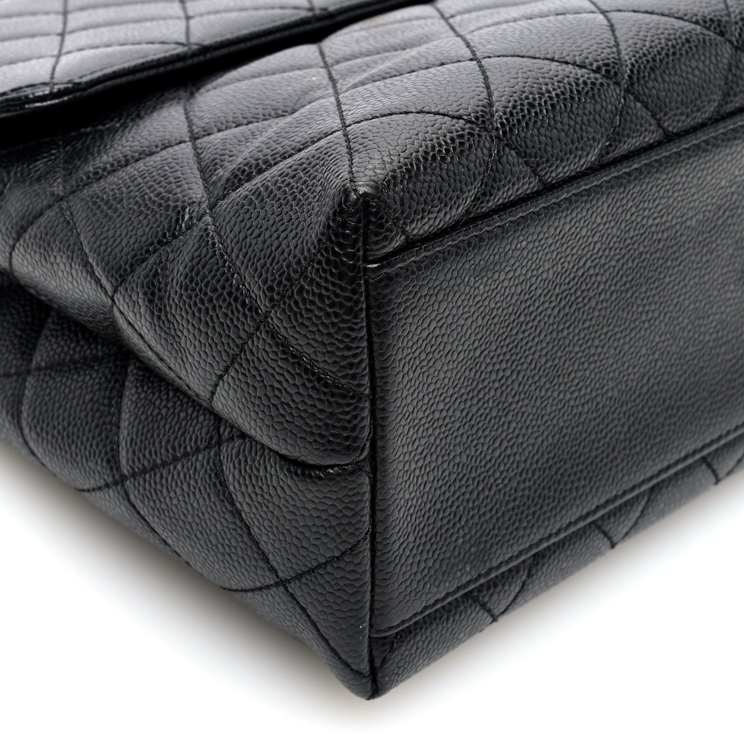 Chanel Caviar Quilted Jumbo Kelly Flap Black 9 of 10