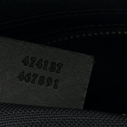 Gucci GG Supreme Monogram Appia Calfskin Web Flat Messenger Bag Black Grey Black Grey 7 of 10
