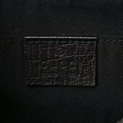 Gucci Monogram Web Horsebit Small Shoulder Bag Black 6 of 10