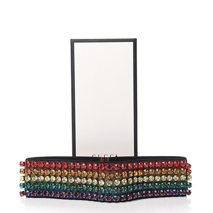 Gucci Metallic Crystal Embellished Webby Headband 57 Rainbow 8 of 8