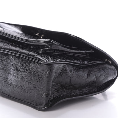 Saint Laurent Crinkled Calfskin Matelasse Monogram Medium Niki Chain Satchel Black 7 of 10
