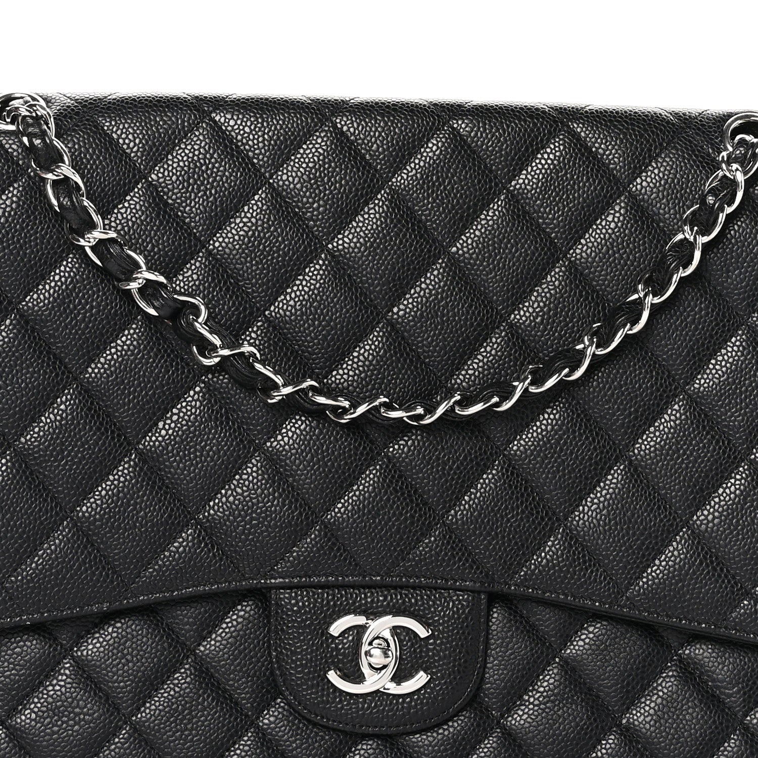 Chanel Caviar Quilted Maxi Single Flap Black 8 of 10