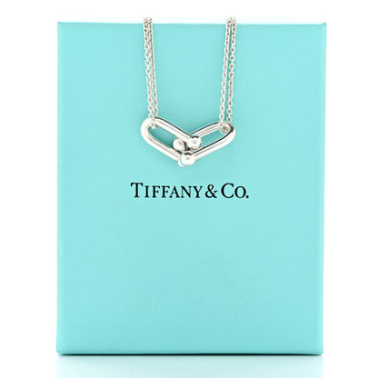 Tiffany Sterling Silver Double HardWear Link Pendant Necklace 6 of 6