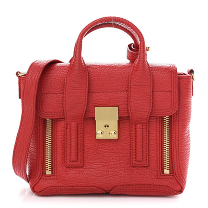 3.1 Phillip Lim Textured Calfskin Mini Pashli Satchel Red 1 of 10