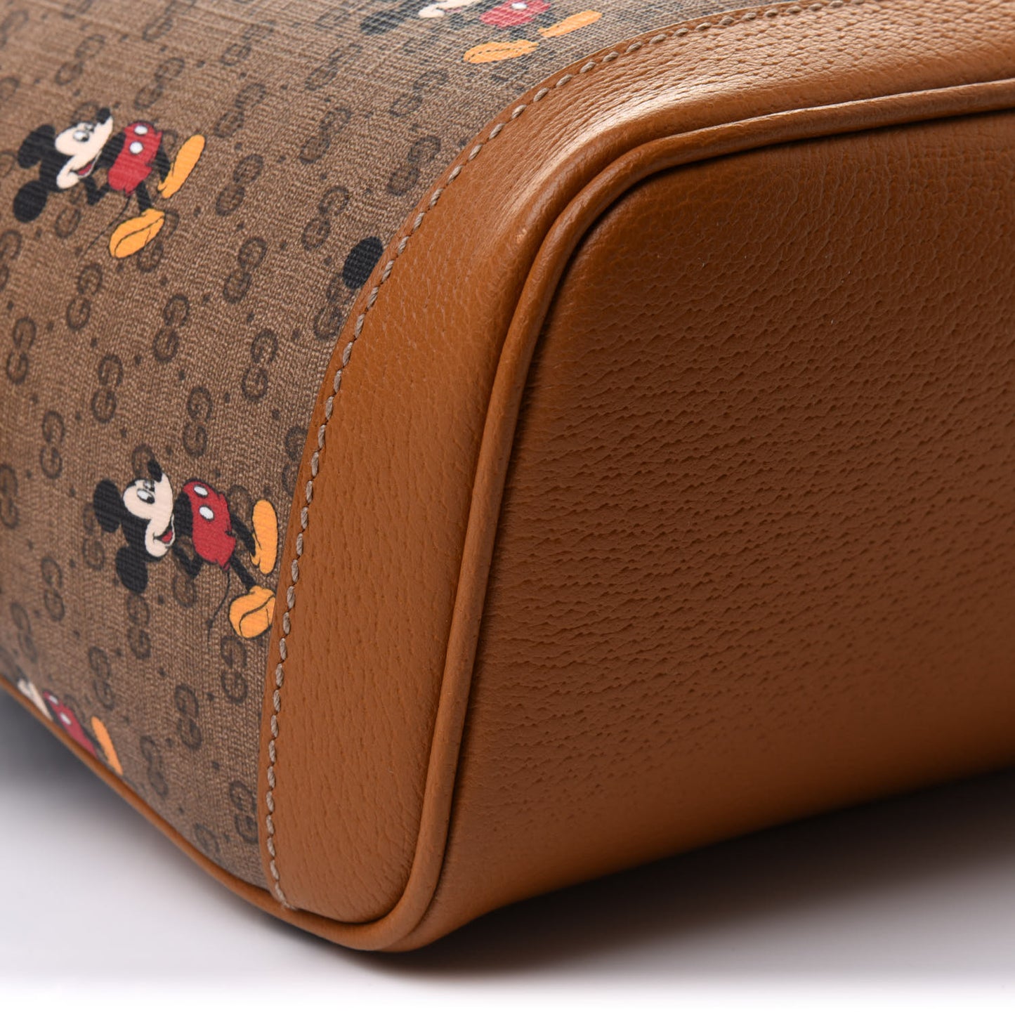 X DISNEY Mini Vintage GG Supreme Monogram Mickey Mouse Small Dome Backpack Beige Vintage Sun Oil
