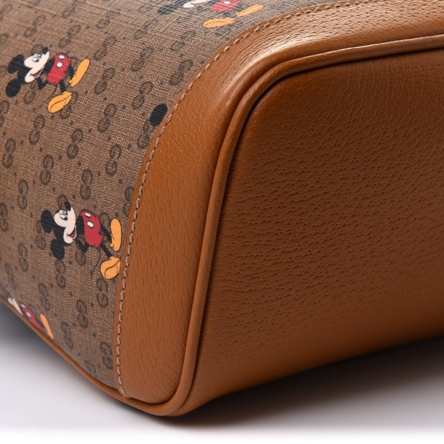 Gucci X DISNEY Mini Vintage GG Supreme Monogram Mickey Mouse Small Dome Backpack Beige Vintage Sun Oil 9 of 10