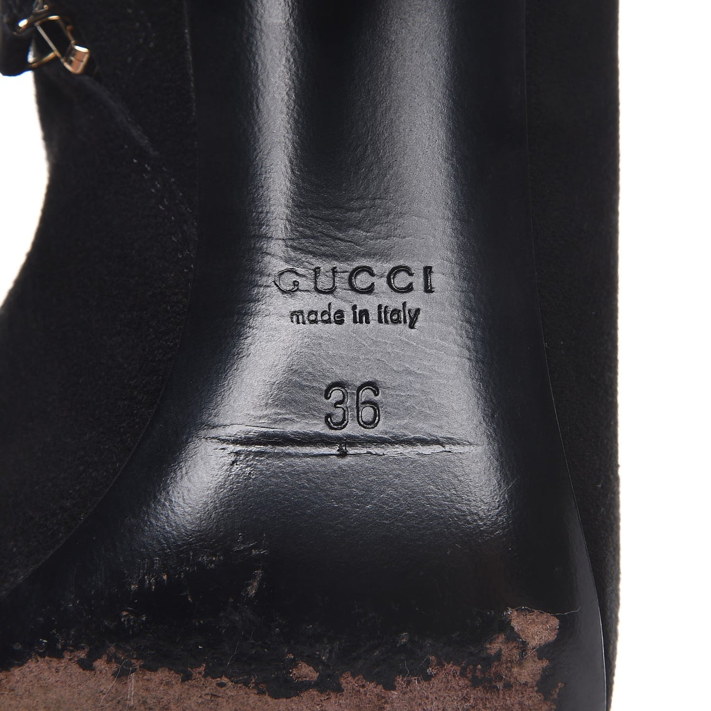 Suede Studded Melville Heel Ankle Booties 36 Black