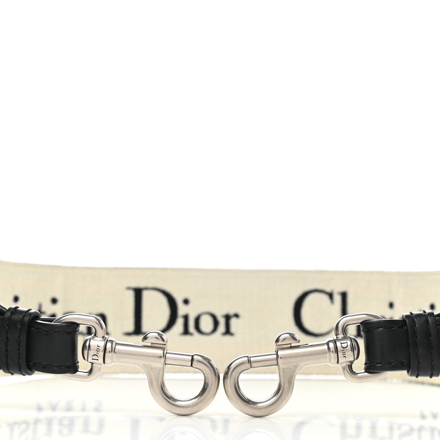 Christian Dior Canvas Embroidered Shoulder Strap Black 5 of 5