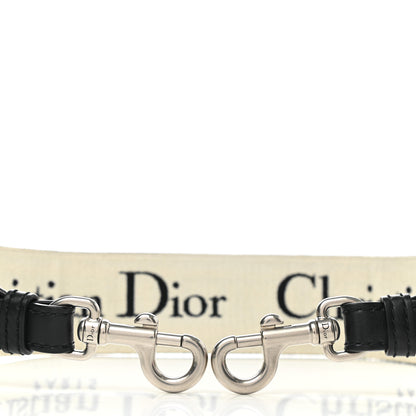 Christian Dior Canvas Embroidered Shoulder Strap Black 5 of 5
