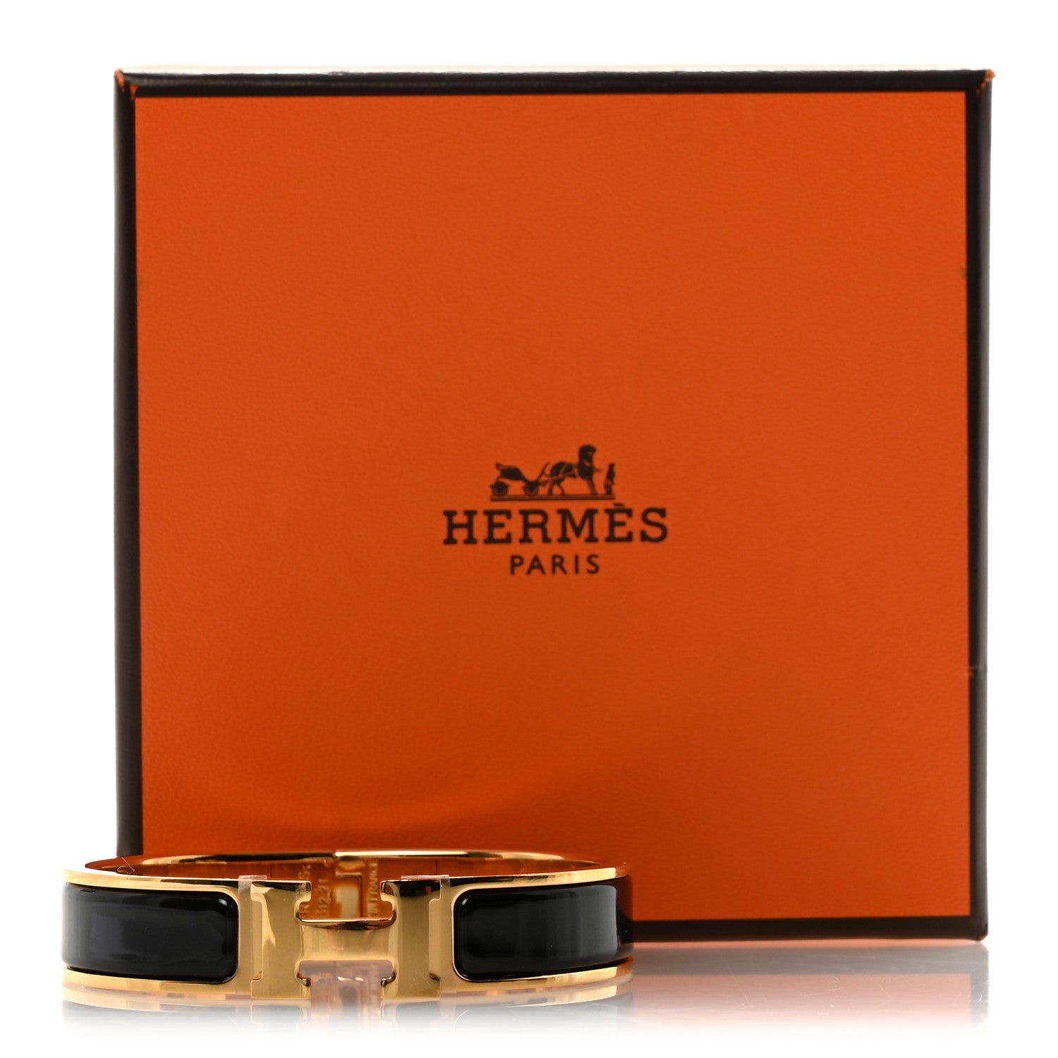 Hermes Enamel Narrow Clic Clac H Bracelet GM Black 5 of 5