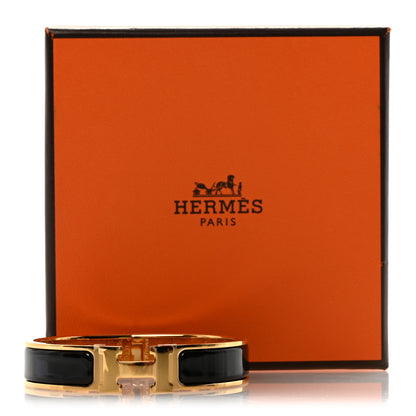 Hermes Enamel Narrow Clic Clac H Bracelet GM Black 5 of 5