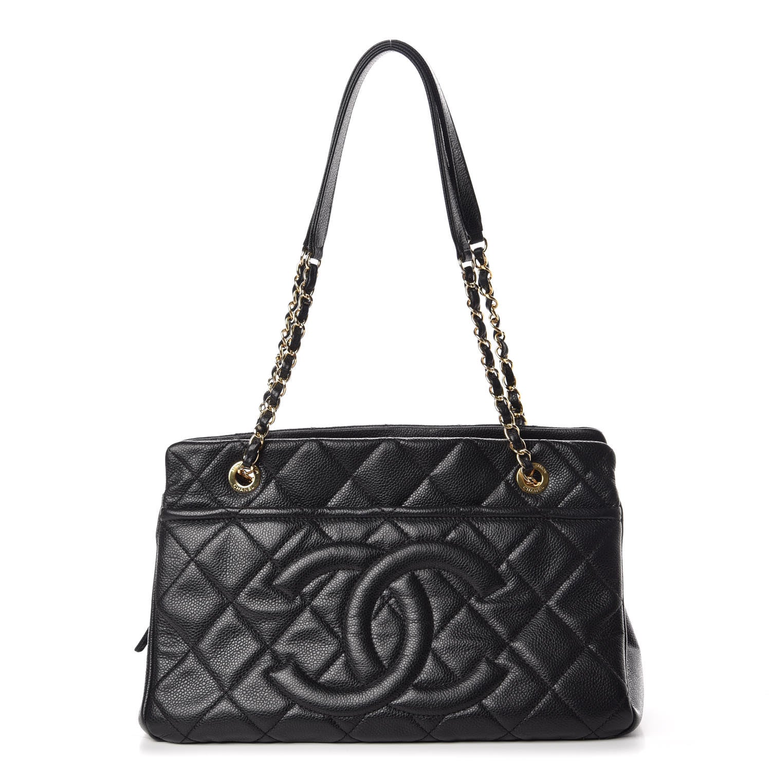Chanel Caviar Quilted CC Timeless Soft Tote Black 1 of 11