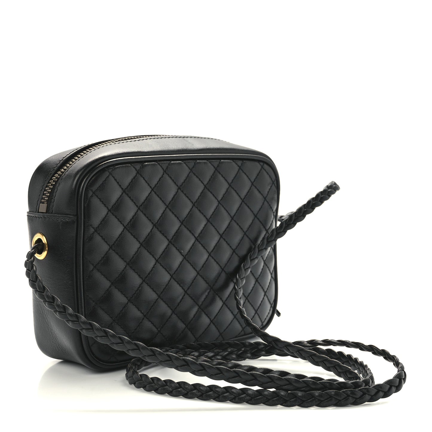 Calfskin Trapuntata Web Mini GG Shoulder Bag Black