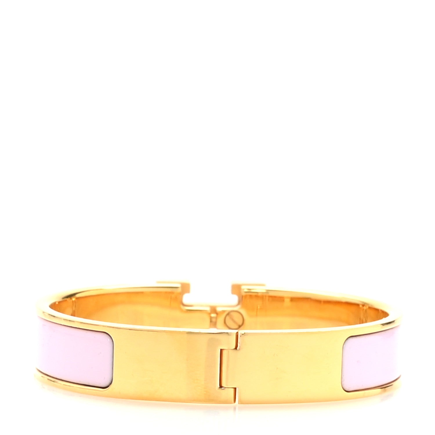 Hermes Enamel Narrow Clic Clac H Bracelet PM Rose Dragee 3 of 6