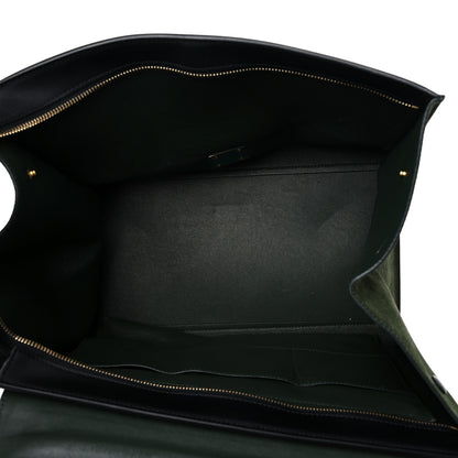 Celine Natural Calfskin Suede Medium Bi-Color Trapeze Black 5 of 27