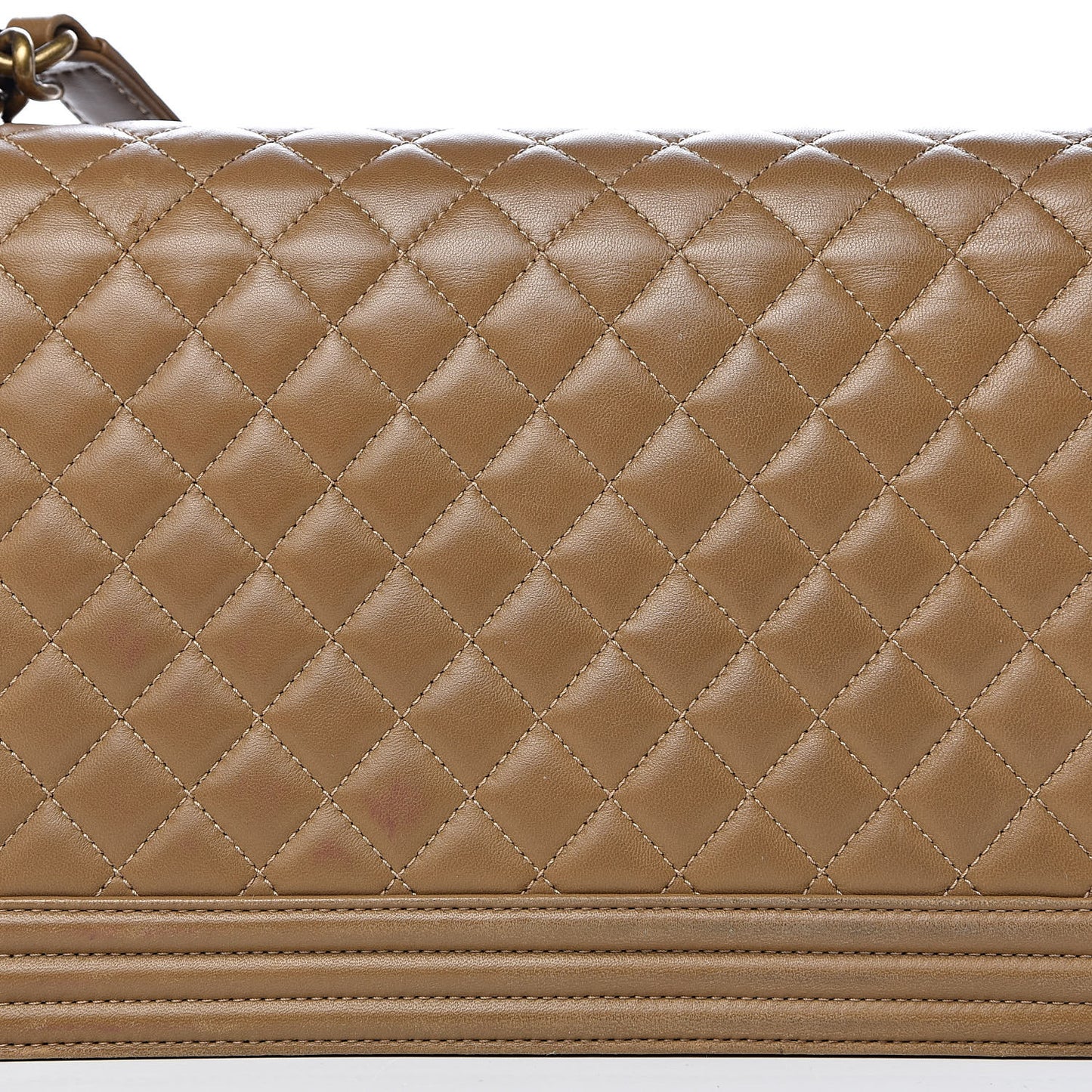 Lambskin Quilted New Medium Boy Flap Beige