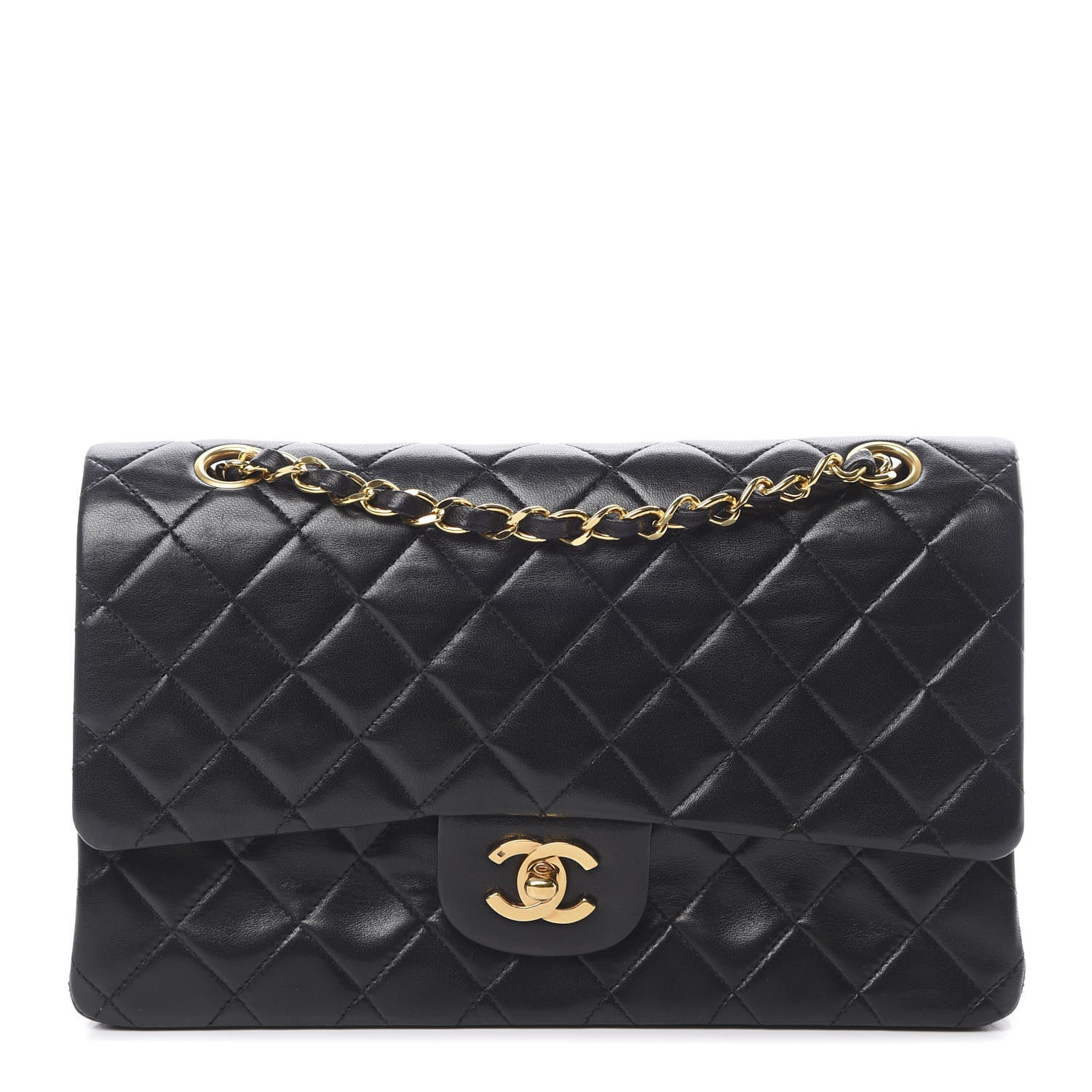 Chanel Lambskin Quilted Medium Double Flap Black 1 of 16