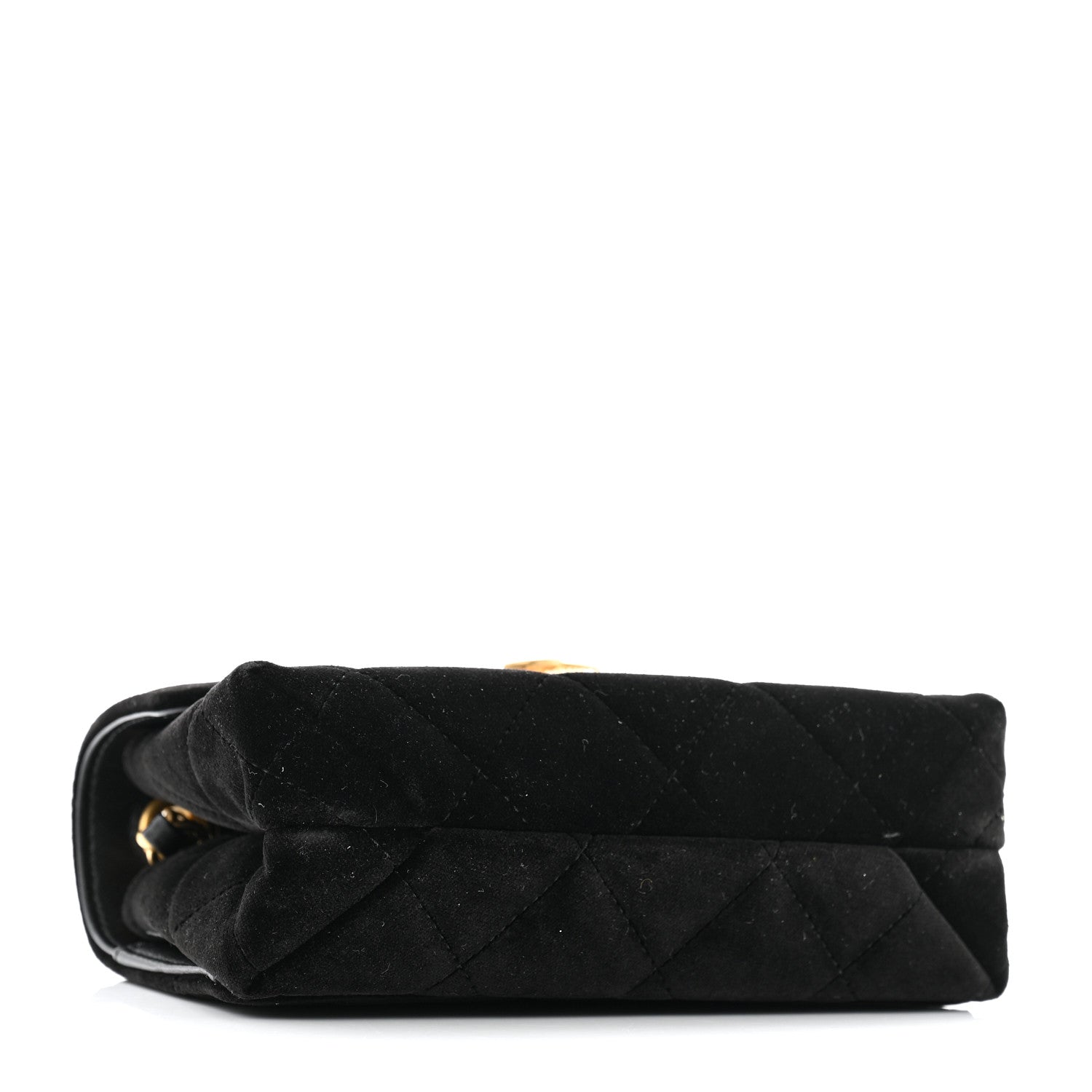 Chanel Velvet Strass Diamond Lock Flap Black 4 of 11