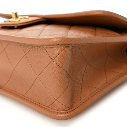 Chanel Caviar Quilted School Memory Top Handle Flap Brown 9 of 9