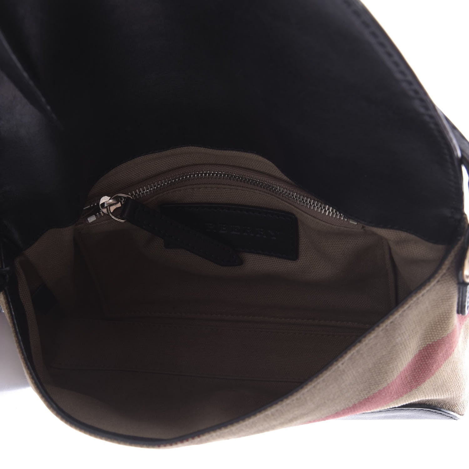 Burberry Canvas Mega Check Small Henham Crossbody Black 5 of 10