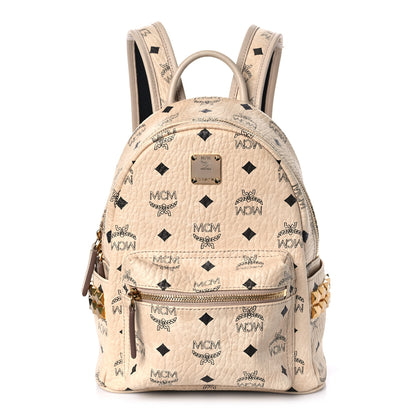 MCM Visetos Side Stud Mini Stark Backpack Beige 1 of 8
