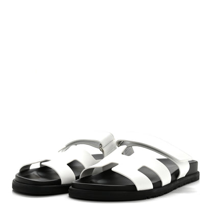 Hermes Calfskin Womens Chypre Sandals 39.5 White 4 of 10