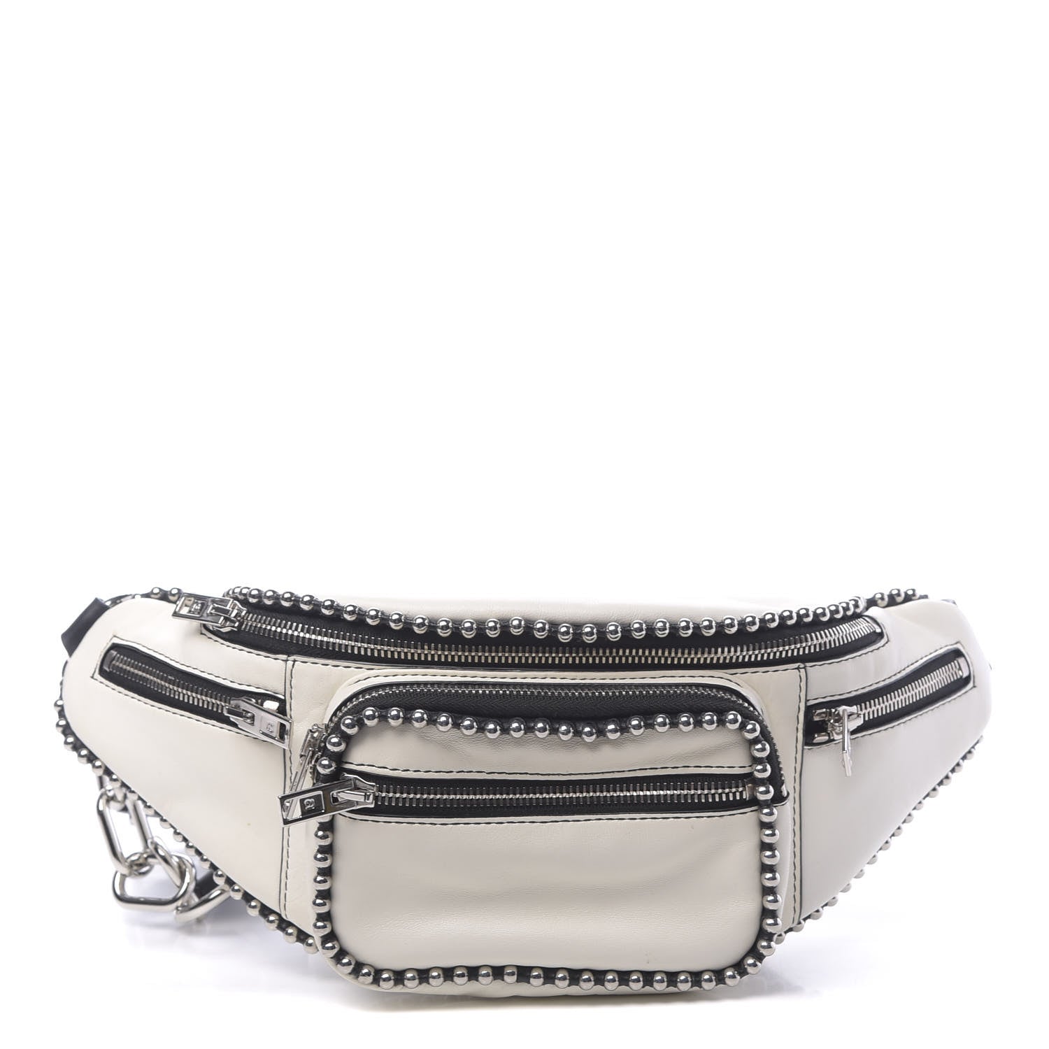 Alexander Wang Lambskin Attica Studded Belt Bag White 1 of 10