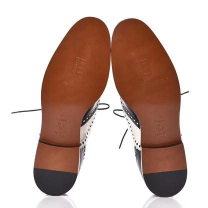 Christian Dior Calfskin Diorunit Oxford Flats 40 Black White 5 of 11