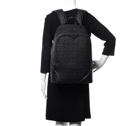 MCM Calfskin Ottomar Monogram Duke Backpack Black 2 of 10