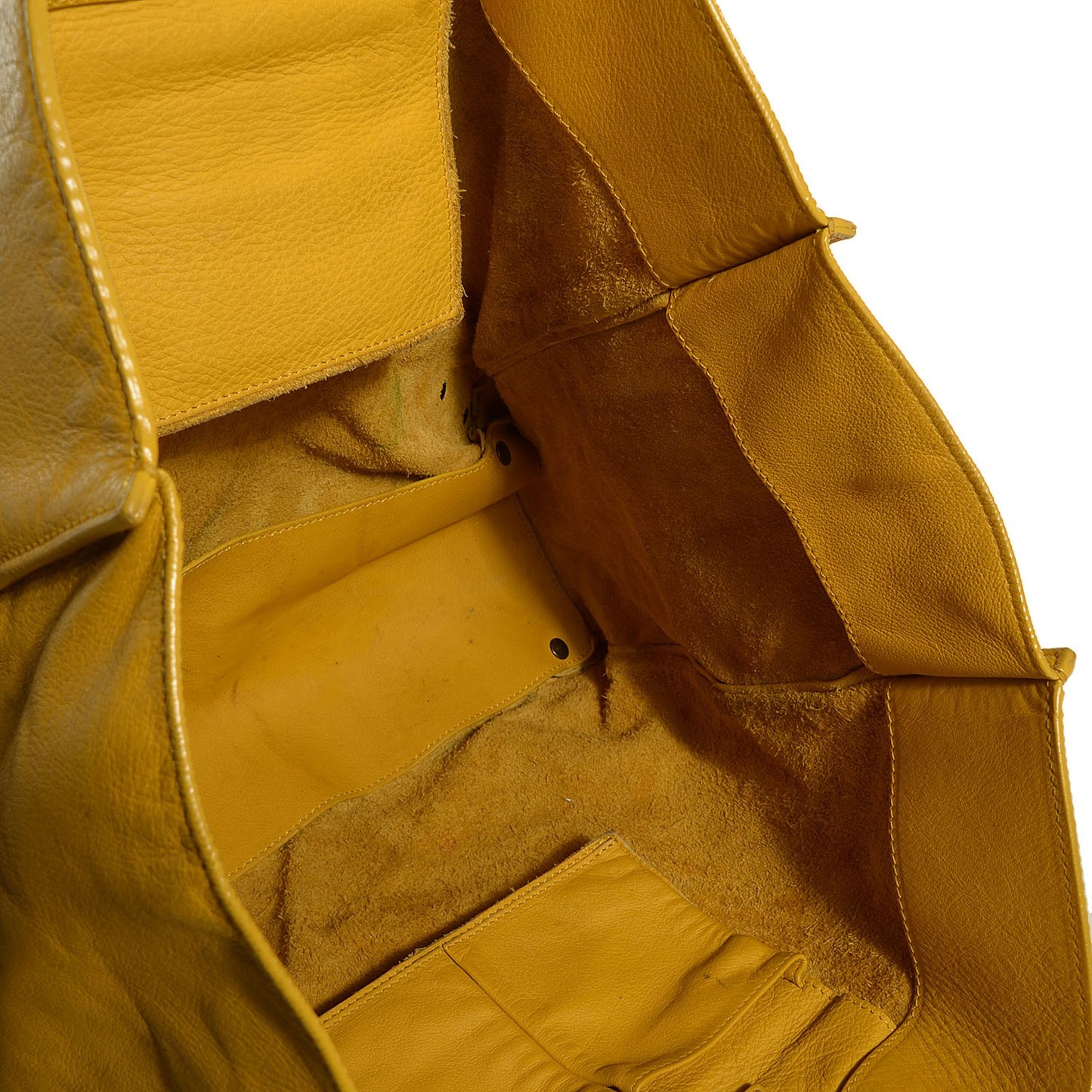 Veau Leather Papier A4 Tote Mimosa