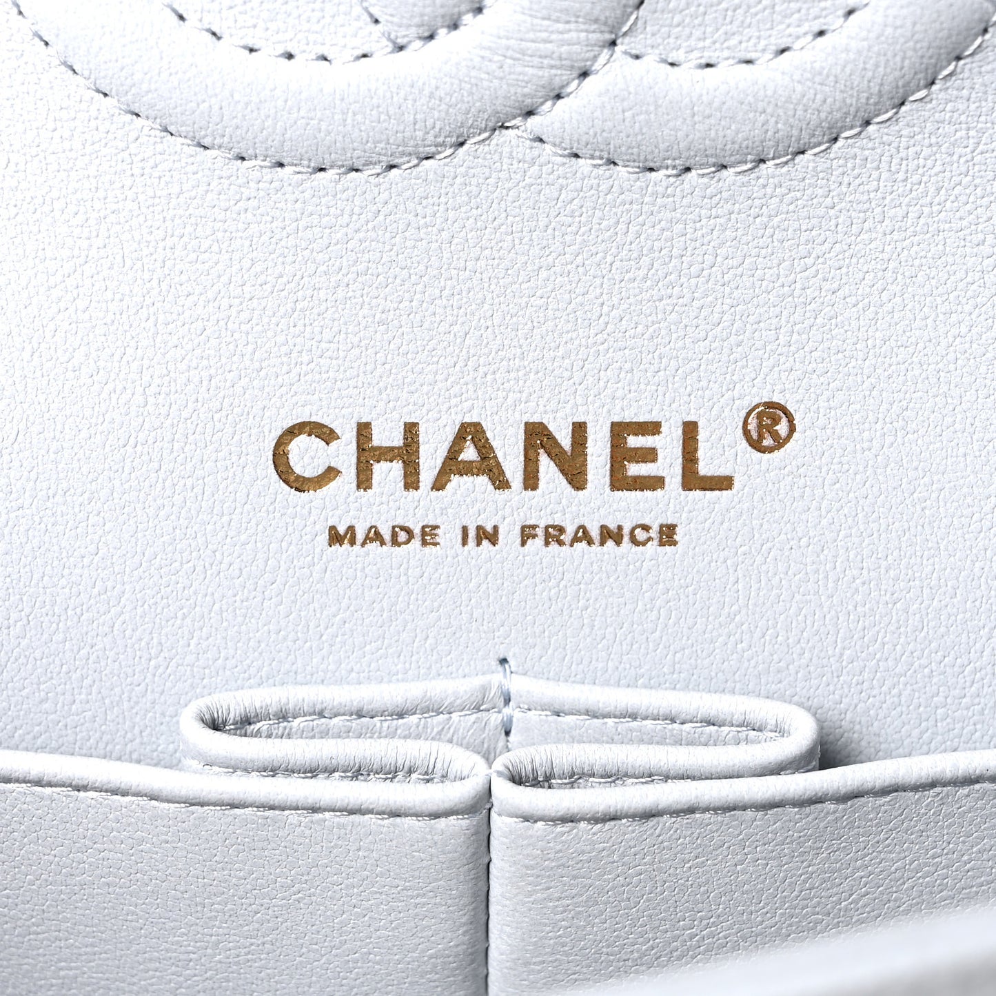Caviar Quilted Medium Double Flap Light Blue