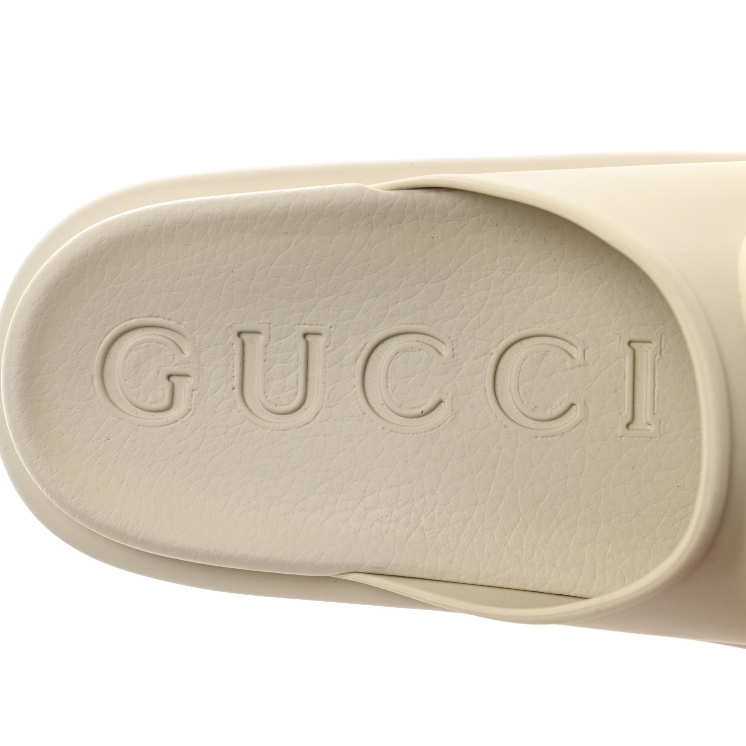 Gucci Soft Rubber Womens Interlocking G Platform 42mm Slide Sandals 36 Off White 6 of 8