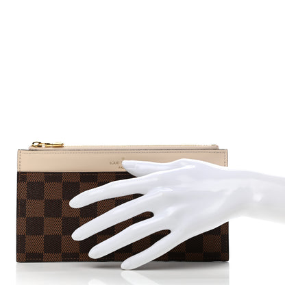 Louis Vuitton Damier Ebene Slim Purse Cream 2 of 7