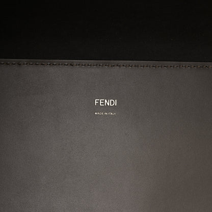Fendi Vitello King Plexiglass Elaphe Python Print Logo Medium Fendi Sunshine Shopper Tote Tartufo Daisy Roccia 6 of 9