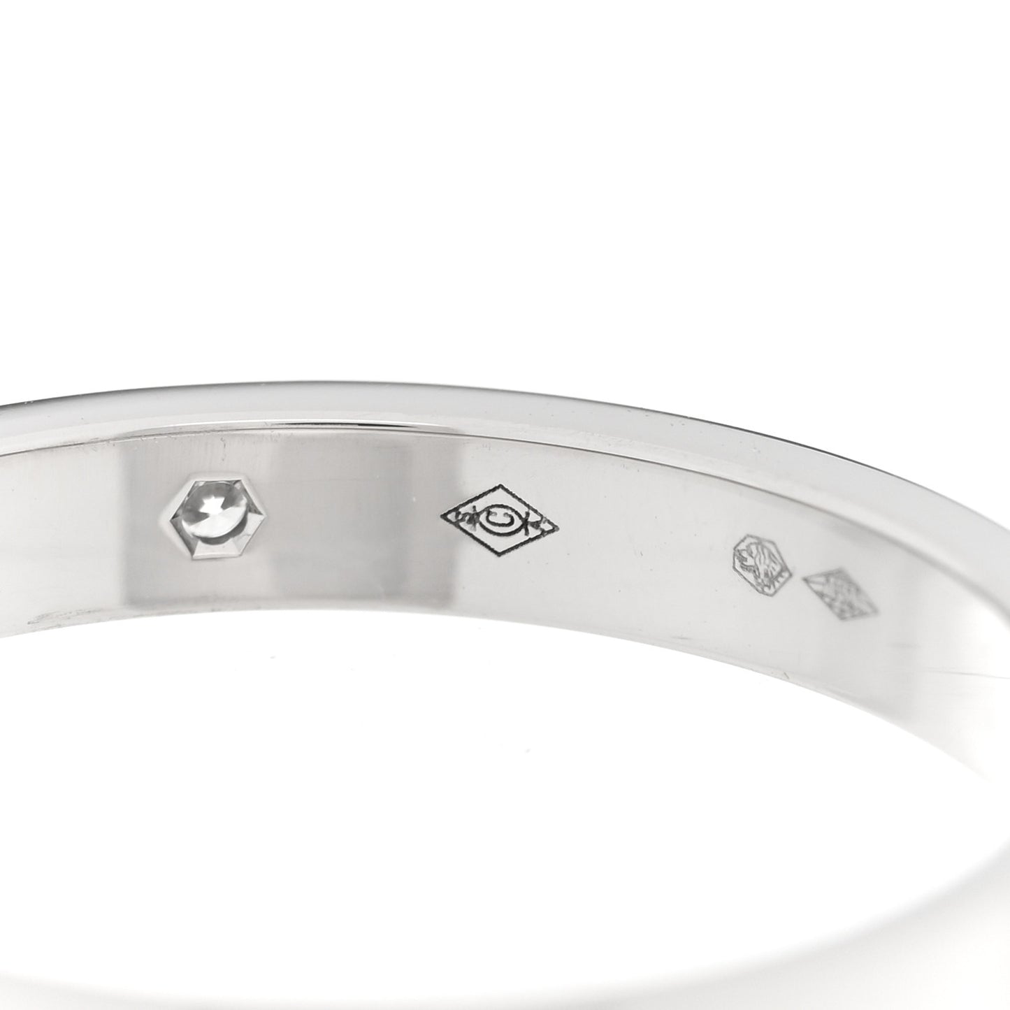 Platinum Diamond 3mm C De Cartier Wedding Band Ring 61 9.5