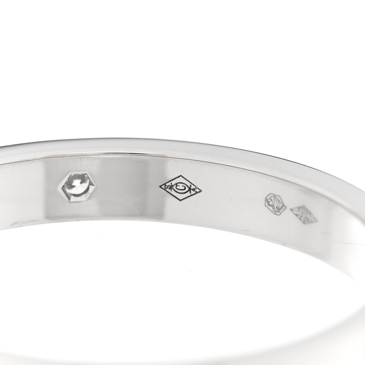 Cartier Platinum Diamond 3mm C De Cartier Wedding Band Ring 61 9.5 5 of 5