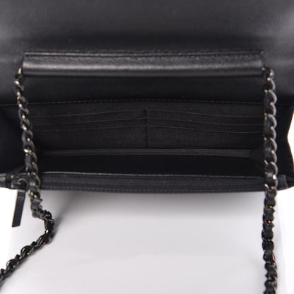 Chanel Caviar Quilted Boy Wallet On Chain WOC So Black 5 of 14