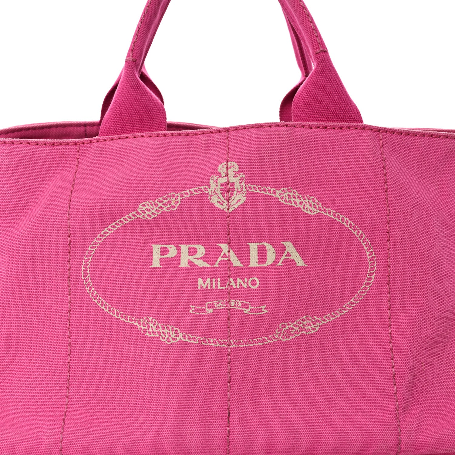 Prada Canvas Large Canapa Logo Tote Peonia 8 of 14