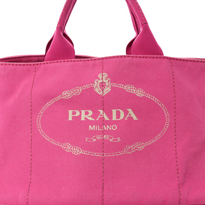 Prada Canvas Large Canapa Logo Tote Peonia 8 of 14