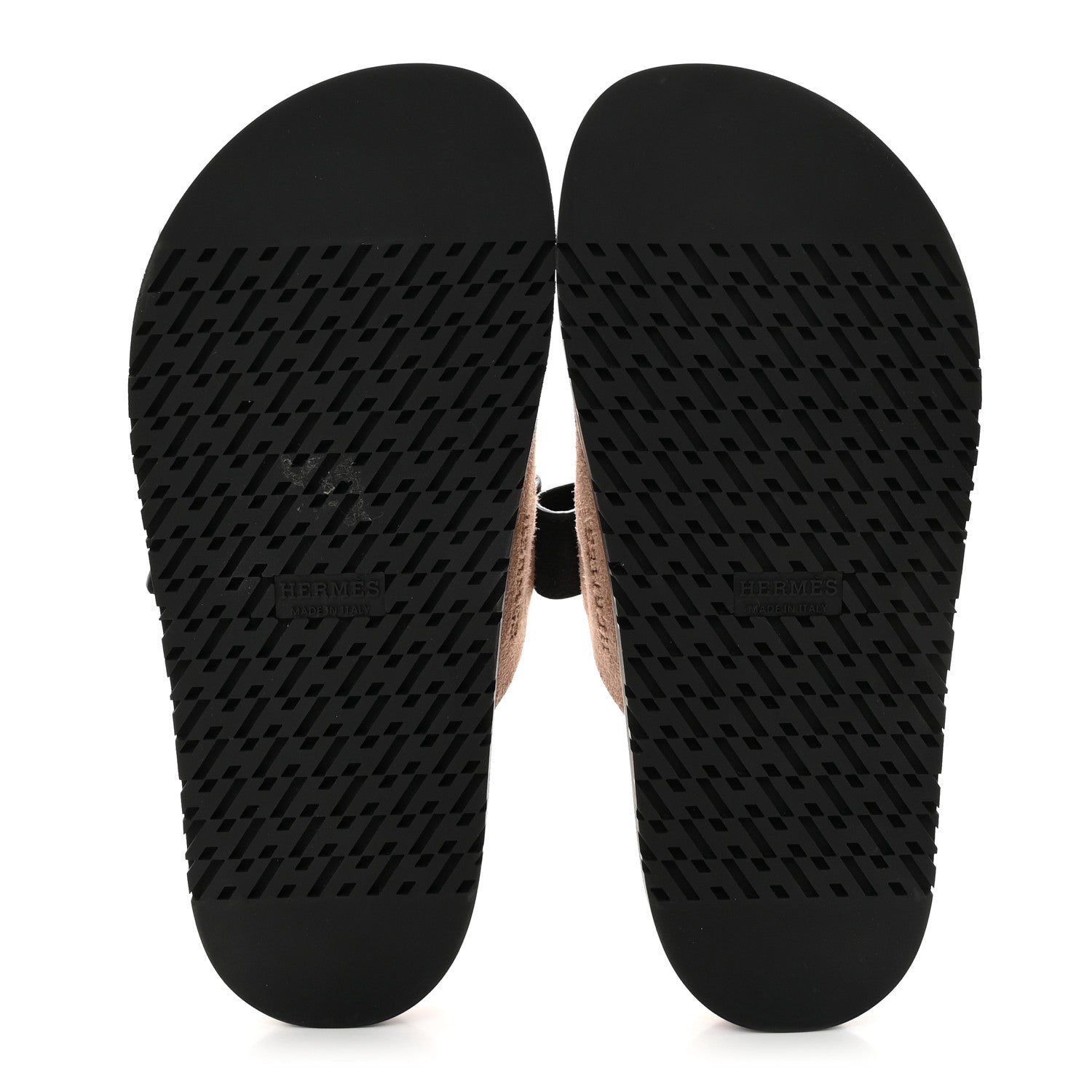 Hermes Suede Goatskin Womens Chypre Sandals 36 Rose Perle Black 5 of 8
